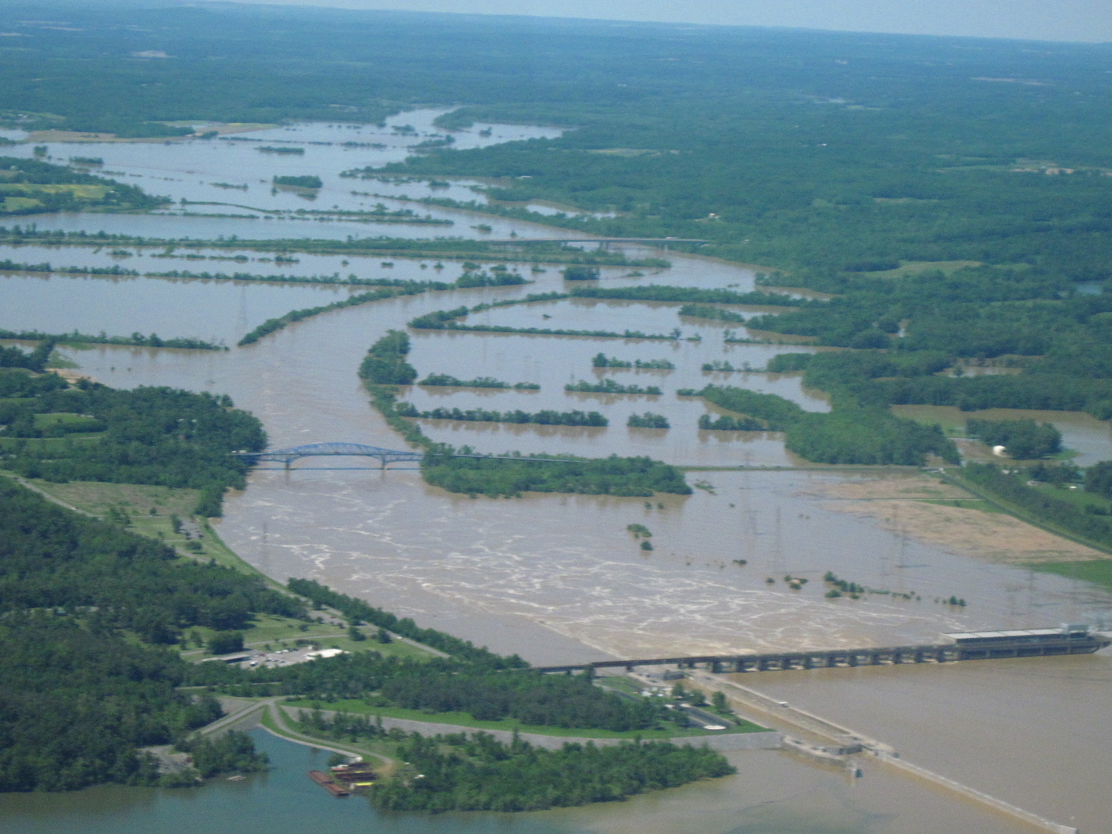 Barkley Dam looking back North