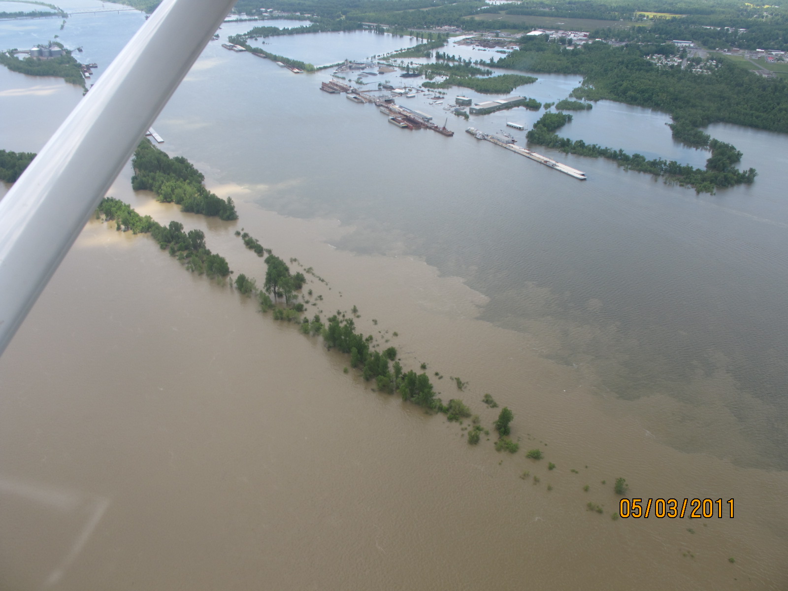 Confluence Ohio and TN rivers - by Jerry Chumbler