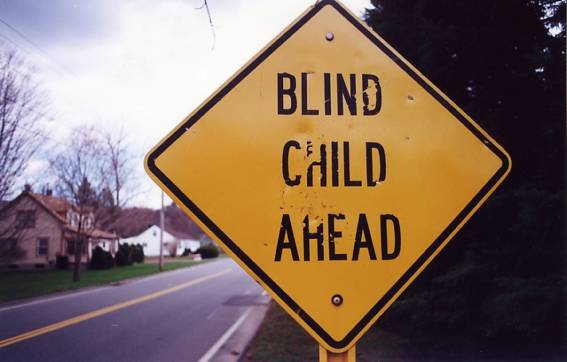 Blind Child Ahead (East Longmeadow ,MA)