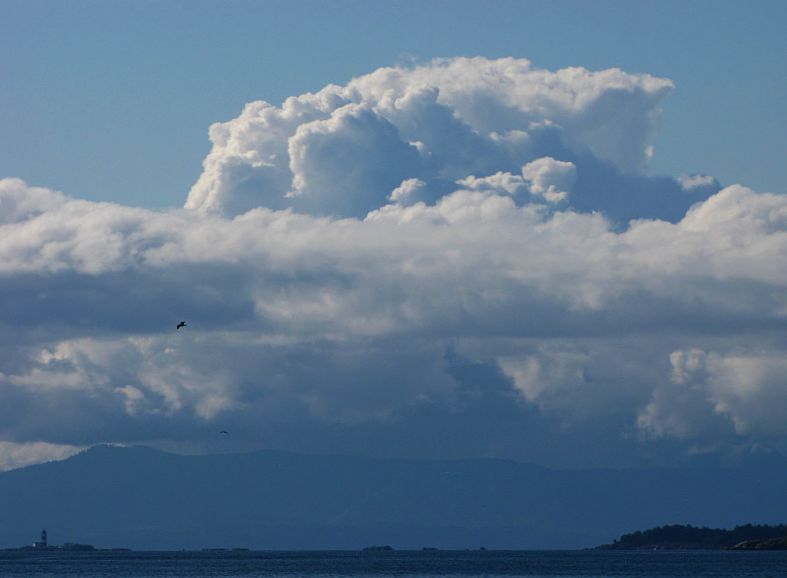 Clouds and lighthouse.