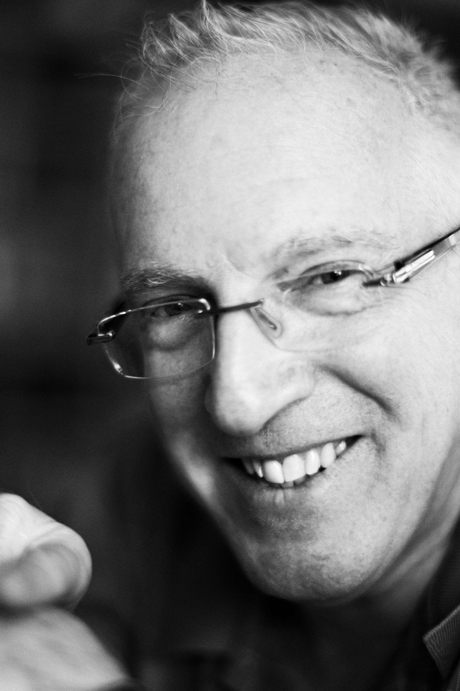 Bob Forman informal portrait BW