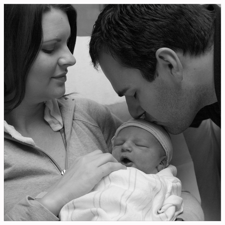 Cathy, Casey and Zachary (14 hours old)