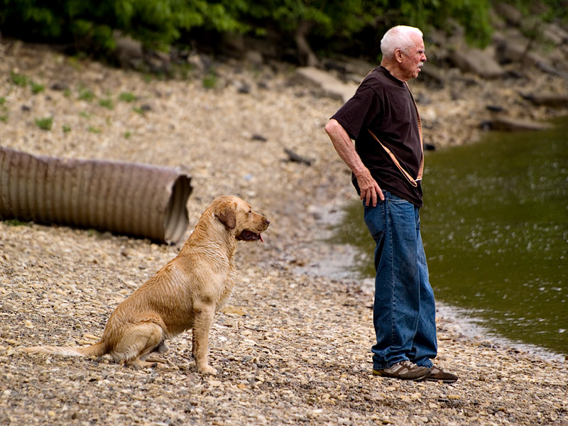 Yellow Lab and His Man.jpg