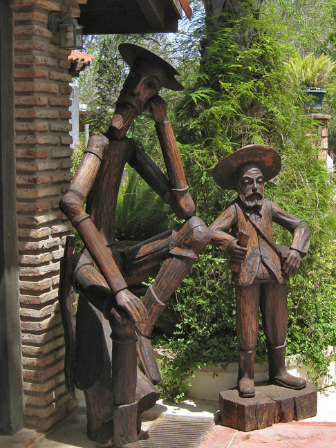 Woodcut dudes selling cheap tequila