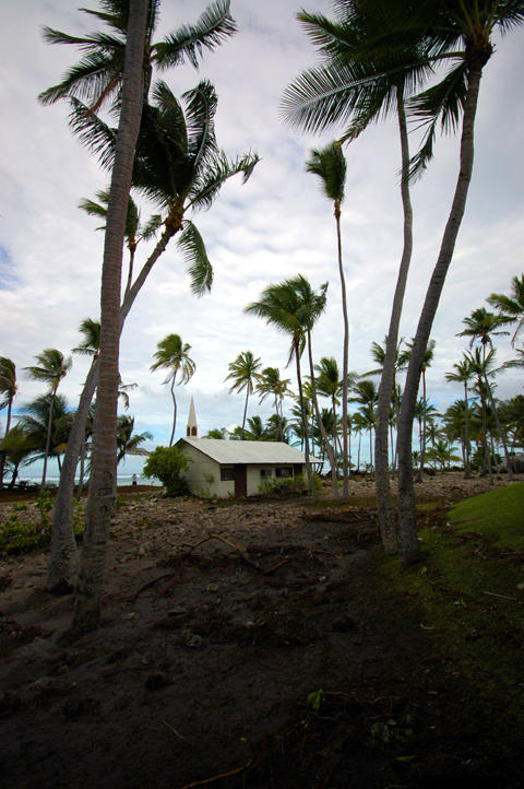 Chapel after high surf