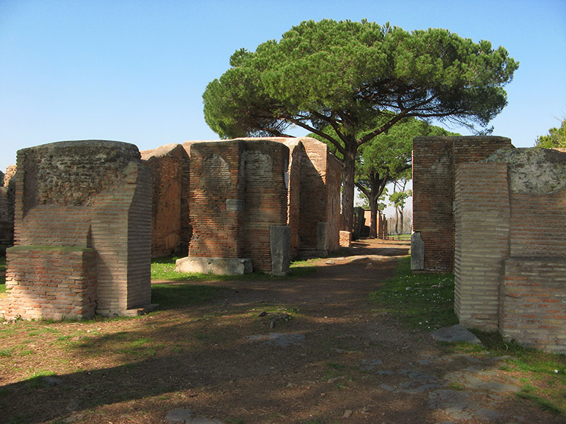 Brick ruins and pines6994