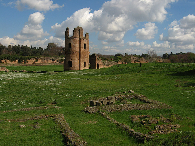 Ruins, Villa and Circo di Massenzio and Mausoleo di Romolo 0868a