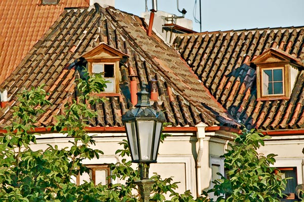 Prague, Rooftops from Charles Bridge