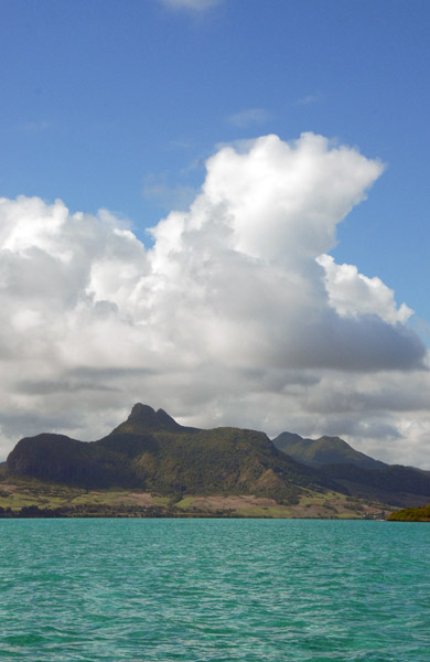 Clouds building over Lion Mountain, Mauritius