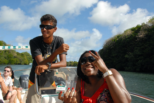 Cruising up the Grand River, Mauritius
