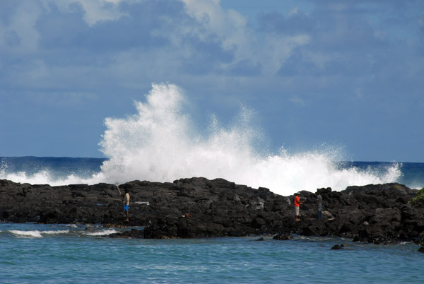 Wave breaking on the rocks, La Cambuse, Mauritius