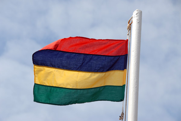 The flag of Mauritius since independence in 1968