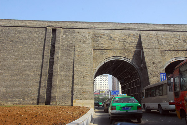 Gate in the old city wall of Xi'an at Qianwei Ji