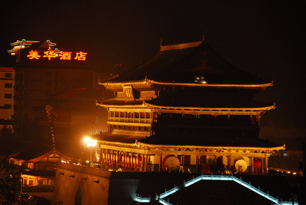 The Drum Tower of Xi'an seen from the Bell Tower