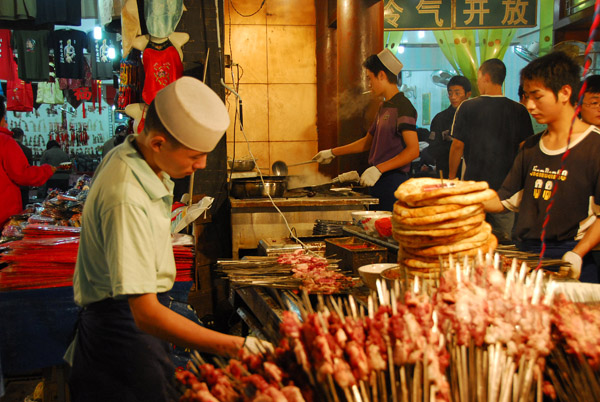 Kebab restaurant on Beiyuanmen Islamic Street, Xi'an