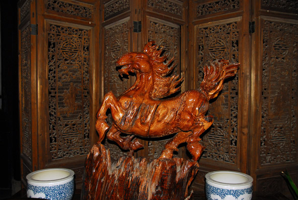 Carved wooden horse, Folk House, Beiyuanmen, Xi'an