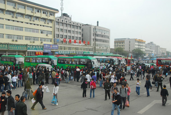 Bus station to the east of the Railway Station on Huancheng Beilu, Xi'an