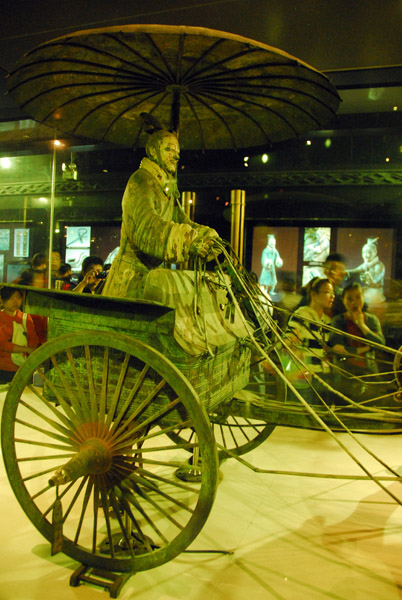 Bronze chariot of Qin Shi Huang on display in the Exhibition Hall