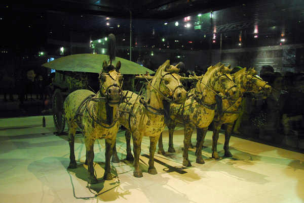 The second bronze chariot found near the tomb of Qin Shi Huang
