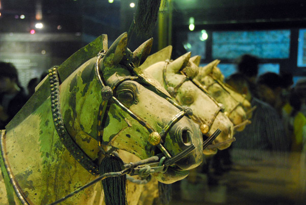 Four 2200 year old bronze horses
