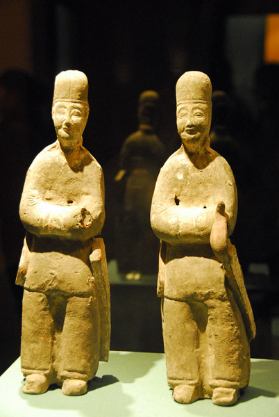 A pair of small figures, Exhibition Hall