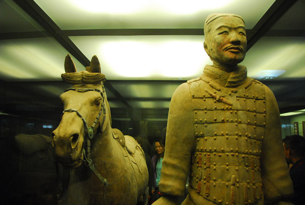 Terracotta Calvaryman and Horse, Pit 2 exhibit area