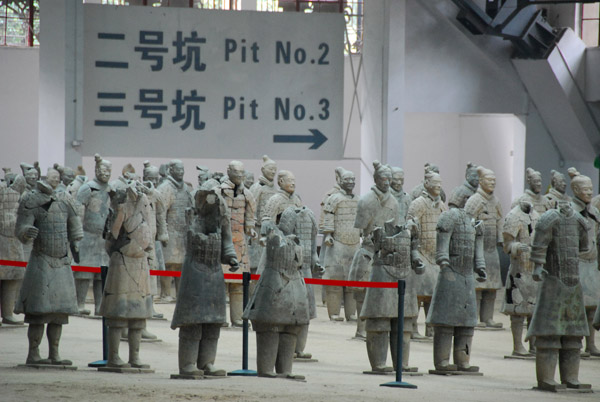 Terracotta Warriors at the back of Pit 1