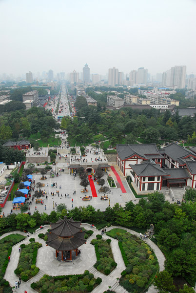 View west from Big Wild Goose Pagoda, Xi'an