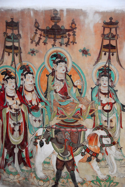 Mural with White Elephant, Big Wild Goose Pagoda