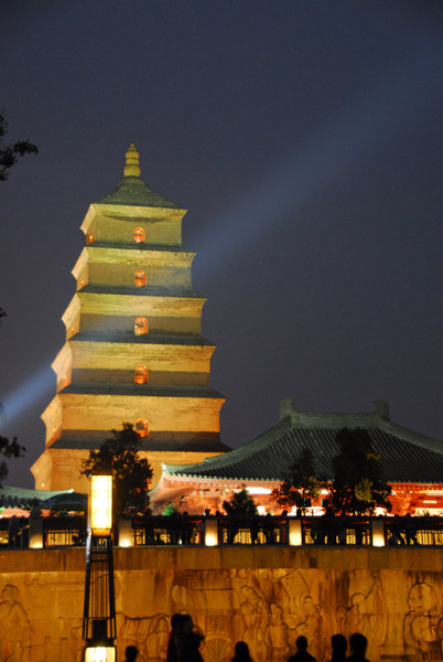 Big Wild Goose Pagoda light show, Xi'an