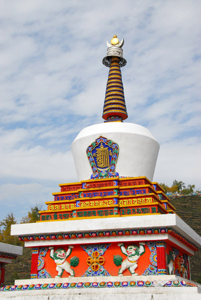 One of the 8 stupas at Kumbum