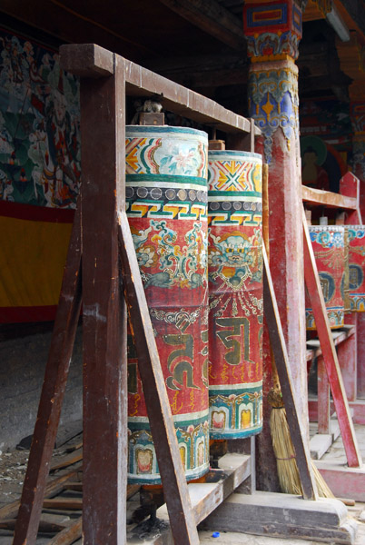 Tibetan prayer wheels