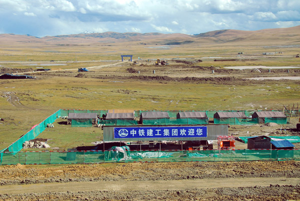 Construction yard outside Nagchu, Tibet