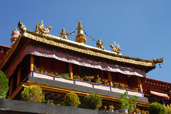 The Jokhang was built around 642 AD by King Songsten Gampo to celebrate his marriage to the Chinese princess Wencheng