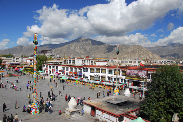 Barkhor Square, to the west of the Jokhang