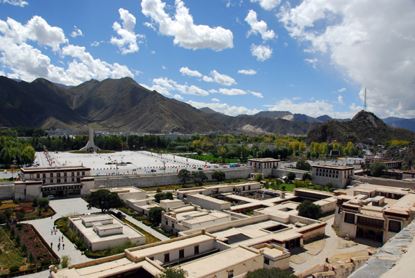 View south from Potola Palace to Potola Square