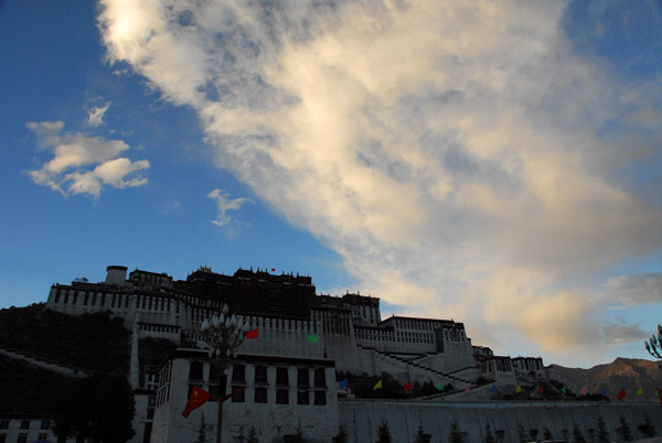 Shadow falls over Potola Palace, Lhasa