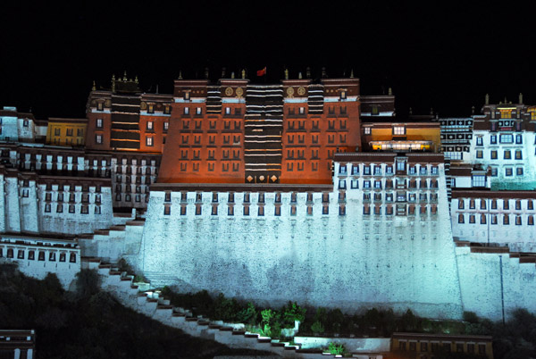 Potola Palace at night, center