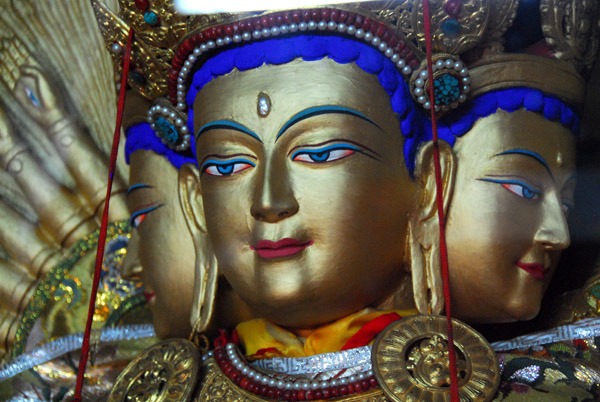 Three headed Buddha statue, Ani Sangkhung Nunnery