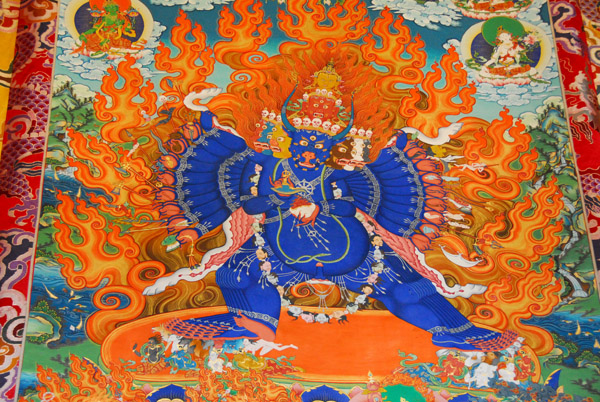 Yama, the God of Death (differentiated from Yamantaka by the wheel-shaped breast ornament