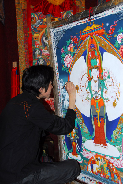 Thangka painter, Lhasa
