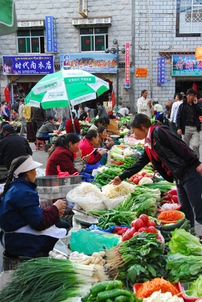 Vegetable market, Barkhor