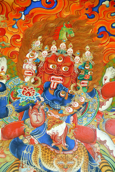 Tamdrin (Hayagriva) with Palden Lhamo (Sri Devi) in Tantric yab yam