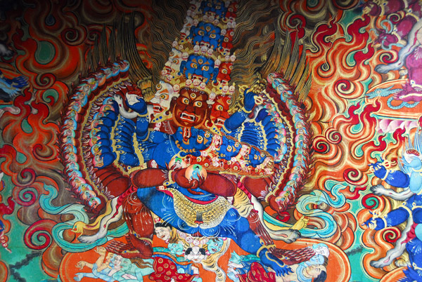 Thousand-armed Chenresi, Rongphu Monastery mural