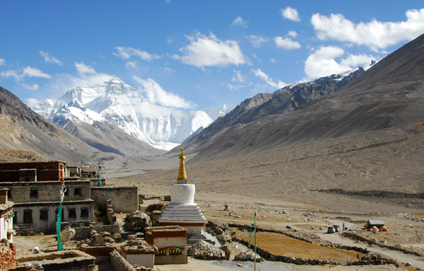 Mt Everest with Rongphu Monastery