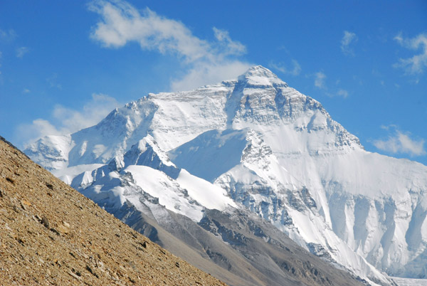 Mt Everest from the slopes above Rongphu