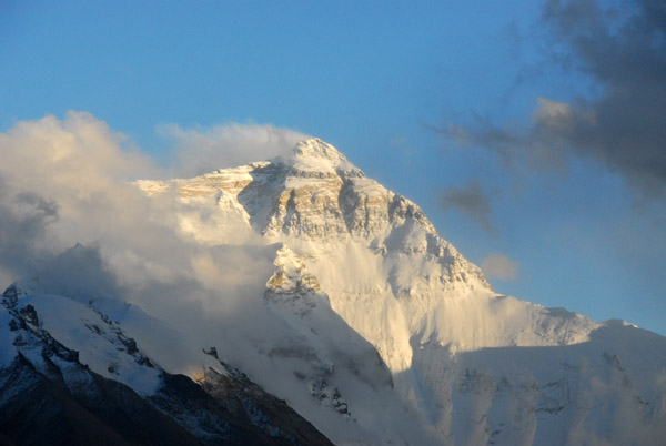 North face of Mt Everest from Rongphu, late afternoon