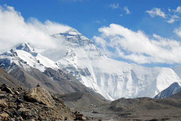 Mt Everest, clearing after an hour hidden in the clouds