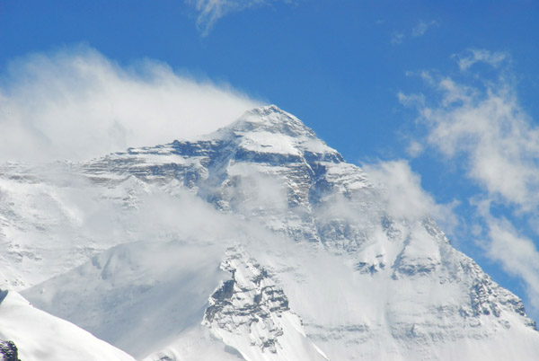 The north face of Mt Everest from Everest Base Camp