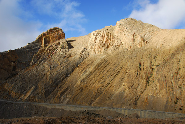 The New Tingri - Rongphu road descending towards the Dzaka Valley